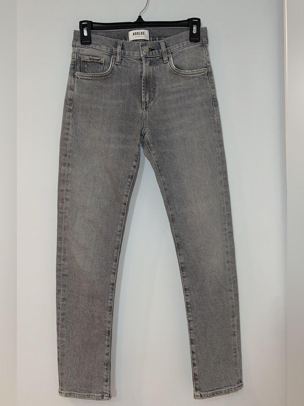 Agolde Women's Skinny Gray Washed Jeans